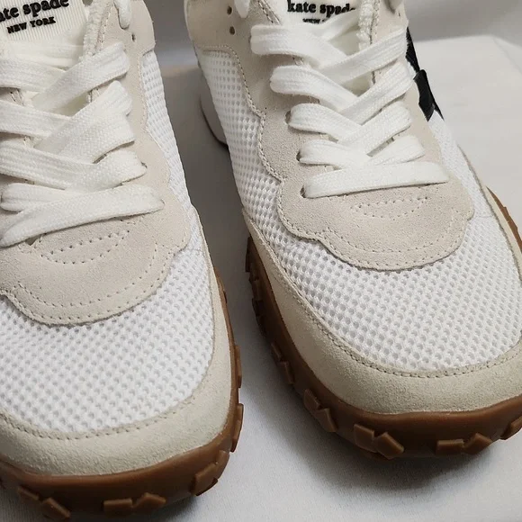 Kate Spade New York K As In Kate Leather Terry Cloth Sneakers (W Size 9) - Picture 12 of 13